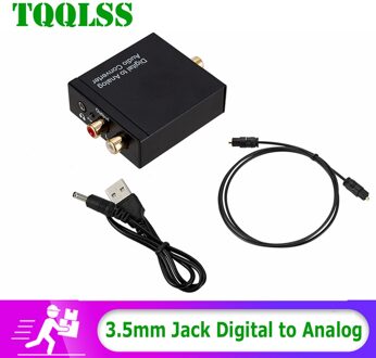 Tqqlss Usb Dac 3.5Mm Jack Digitale Audio Analoog Toslink Coaxiale Optische Vezel Digitaal Naar Analoog Stereo Audio Rca converter