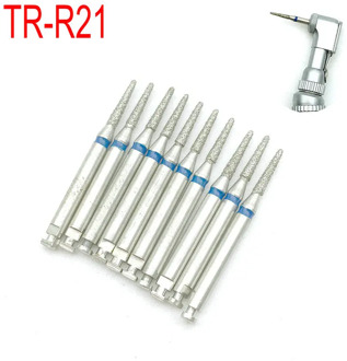 TR-R21 Dental Diamond Burs Drill 10pcs For Low Speed Contra Angle Handpiece Dentist Tool for Dental Lab