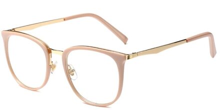 TR90 Vintage Optische Brillen Frames Vrouwen Ronde Bril Recept Bril Accessoires UV400 Bescherming Bril khaki