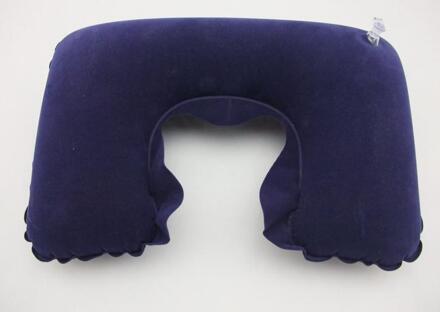 Traagschuim Nekkussen Rust Hoofd Hals U Vorm Soft Reizen Kussen Trein Rest Vliegtuig Nek Kussens Voor Kantoor Ontspannen hals donker blauw