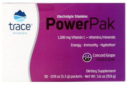 Trace Minerals Research Trace Minerals Research, Electrolyte Stamina Power Pak, Pomegranate Blueberry, 0.22 oz (6.2 g), 32 Packets