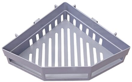 Traceless Plastic Badkamer Keuken Opslag Rack Organizer Douche Plank Grijs