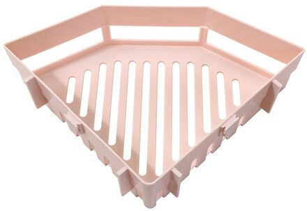 Traceless Zuignap Hoek Douche Plank Badkamer Shampoo Douche Plank Houder Keuken Opslag Rack Organizer roze