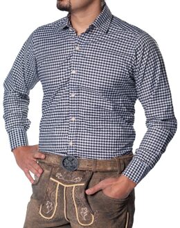 Trachtenhemd Leopold Zwart Geblokt