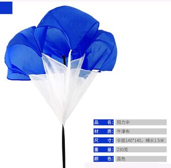 Track Field Training Speed Vertraging Parachute Slepen Resistenza Del Paracadute Kind Running Slepen Parachute Fitness Paraplu blauw