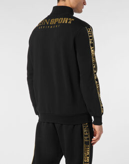 Tracksuit Sweatshirt Laminated - maat XL Zwart/goud