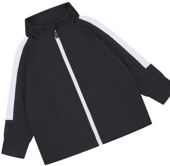 Tracksuit top met contrastpanelen voor baby's - maat 80 Zwart