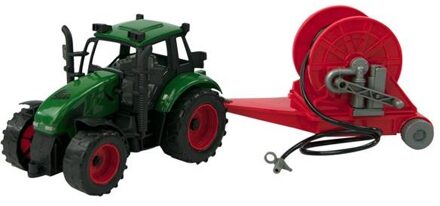 Tractor frictie met haspelaanhanger 37cm. Rood of groen