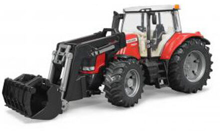 Tractor Massey Fergusen 7624 Met Frontlader Blauw