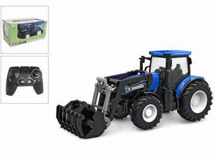 Tractor radiografisch bestuurbaar 2,4 GHz 27 cm blauw zwart