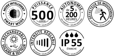 Tradition LED lantaarn op zonne-energie, antraciet, hoogte 40 cm