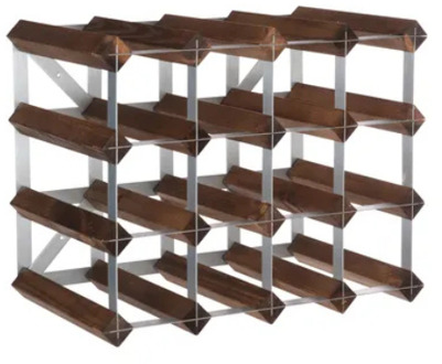 Traditional Wine Rack Co. Wijnrek 16 flessen Bruin