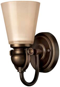 Traditioneel afgewerkte wandlamp Mayflower Brons, amber