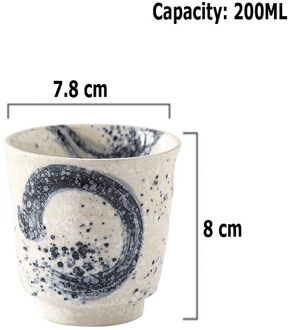 Traditionele Chinese Retro Stijl Handbeschilderde Keramische Theekopje China Porselein Grote Thee Kopjes Water Cup Koffie Theekopje 170Ml 200Ml