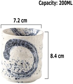 Traditionele Chinese Retro Stijl Handbeschilderde Keramische Theekopje China Porselein Grote Thee Kopjes Water Cup Koffie Theekopje 170Ml 200Ml