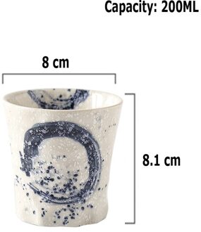 Traditionele Chinese Retro Stijl Handbeschilderde Keramische Theekopje China Porselein Grote Thee Kopjes Water Cup Koffie Theekopje 170Ml 200Ml