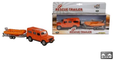 Traffic Land Rover met trailer Oranje