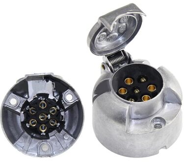 Trailer Accessoires-7 Pin Trailer Plug 12V Rv Sockets Trekhaak Trekhaak 7Pin Metalen Trailer Connectors