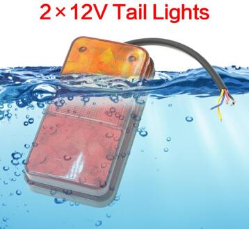 Trailer Licht Signaal Licht Waarschuwing Truck Licht Systeem 1 Paar 12V Achter Stop Led Lights Tail Brake Indicator Truck van Lamp