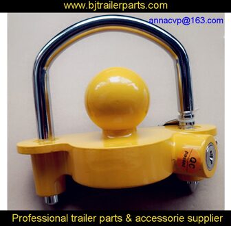 Trailer Lock, Trekhaak Lock, Anti Diefstal Trailer Lock, Tow Bal Koppeling Geel Hitch Lock