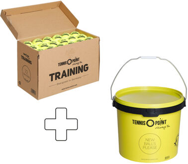 Training Box 72 Stuks Plus Ballenemmer, Drukloos geel - one size