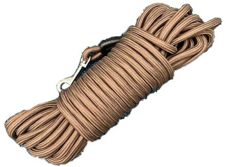 Training Hondenlijn Nylon Duurzaam Lange Tracking Ronde Touw Harnas Hond Aangelijnd Buitenshuis Reizen Voor Kleine Medium Grote Honden koffie / M-10m