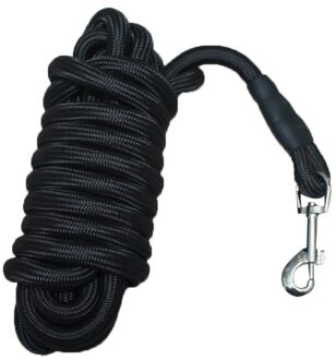 Training Hondenlijn Nylon Duurzaam Lange Tracking Ronde Touw Harnas Hond Aangelijnd Buitenshuis Reizen Voor Kleine Medium Grote Honden zwart / S-5m