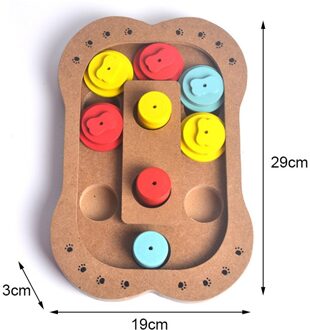 Training Natuurlijke Voedsel Behandeld Houten Poot Vorm Pet Hond Kat IQ Speelgoed Educatief Voeden Spel Poot Puzzel Plaat Spelen Speelgoed Bone