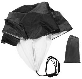 Training Paraplu Pongee Coating Running Parachute Duurzaam Verstelbare Voor Sport Training Krachttraining Outdoor zwart