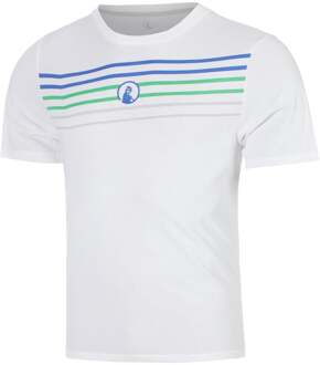 Trainings Stripe T-shirt Heren wit - XS