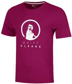 Trainings T-shirt Heren-berry, wit - XS