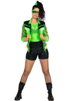 Trainingsjack Neon Groen Vrouwen Groen, Multikleur - Print