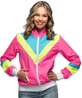 Trainingsjas 90's Retro Babe Roze Jasmijn Multikleur - Print