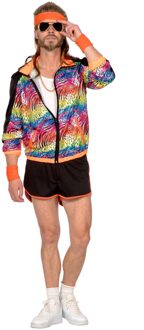 Trainingspak Dierenprint Regenboog Kort Man Multikleur - Print