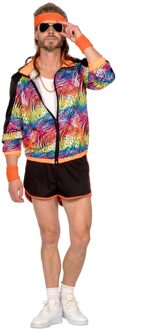 Trainingspak Dierenprint Regenboog Kort Man Multikleur - Print