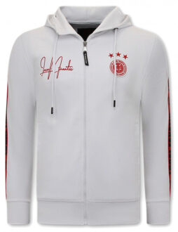 Trainingspak hooded ribbon - maat XL Wit