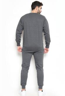 Trainingspak met ronde hals voor heren, houtskool - 2XL