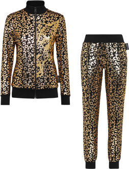 Trainingspak: Top & Broek Leopard Goud