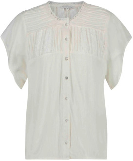 Tramontana Kreukelige korte mouw blouse Tramontana , White , Dames - L,M,S