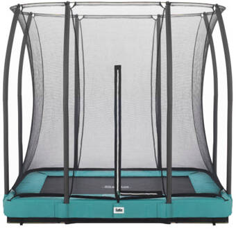 Trampoline Comfort Edition Ground 214 x 153 cm met Veiligheidsnet - Groen