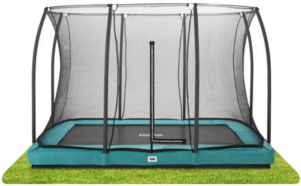 Trampoline Comfort Edition Ground 305 x 214 cm met Veiligheidsnet - Groen