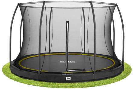 Trampoline Comfort Edition Ground 396 cm met Veiligheidsnet - Zwart