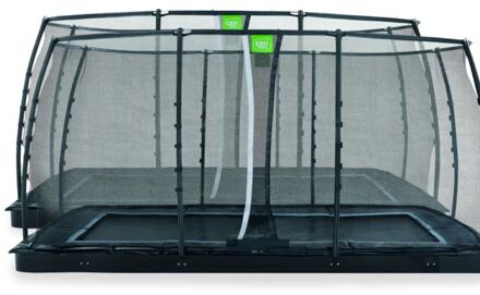 Trampoline Dynamic met Veiligheidsnet - Groundlevel - 427 x 244 cm - Zwart