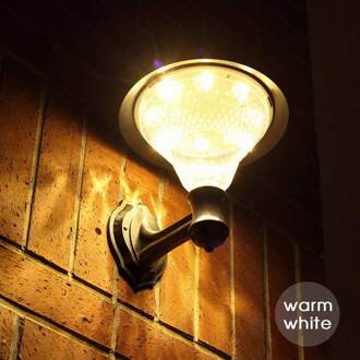 Transctego Solar Tuin 32 Leds Licht Led Sensor Wandlamp Solar Straatverlichting Power Outdoor Waterdichte Luminaria Batterij Lampen warm wit