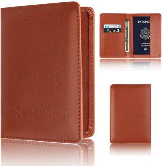 Transer unisex Paspoorthouder Protector Wallet Visitekaartje Zachte Paspoort Cover Retro effen kleur S25 30 BW