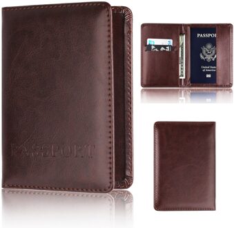 Transer unisex Paspoorthouder Protector Wallet Visitekaartje Zachte Paspoort Cover Retro effen kleur S25 30