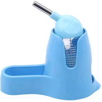 Transfer Pet Feeding Kleine Dier Automatische Water Fles Dispenser Huisdieren Voedsel Feeder Bowl Voor Hamster Eekhoorn Dierbenodigdheden blauw
