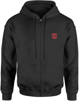 Transformers Autobot Embroidered Unisex Zipped Hoodie - Black - L