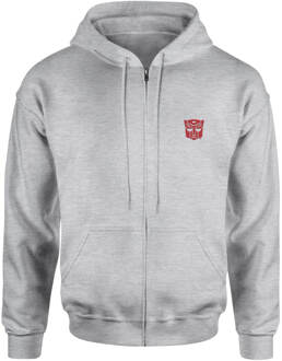 Transformers Autobot Embroidered Unisex Zipped Hoodie - Grey - M