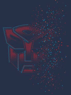 Transformers Autobot Fade Women's T-Shirt - Navy - L Blauw